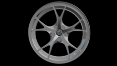 Alfa Romeo Giulia Wheel Mid Poly 3D Model