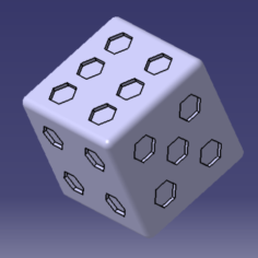 6 sided dice 3D Print Model