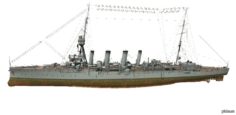 HMS Weymouth WW1 3D Model