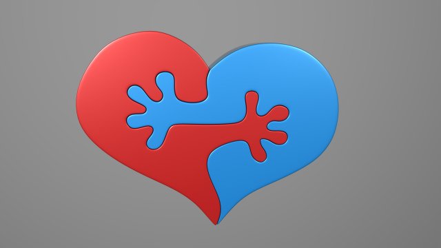 3d Printable Heart 3D Model