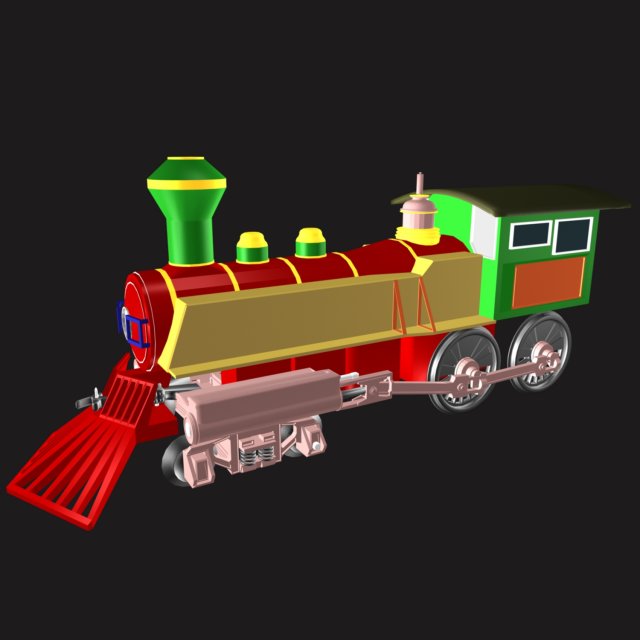 Toy Train Engine 02 3D Model