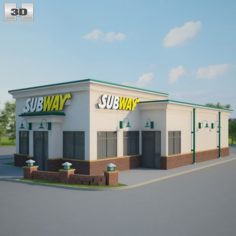 Subway Restaurant 01 3D Model