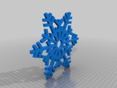Snowflake Fidget Spinner 3D Print Model