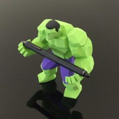 Low-Poly Hulk 3D Print 3D Model