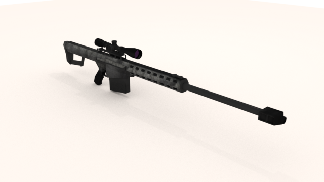 Barrett M80 3D Model