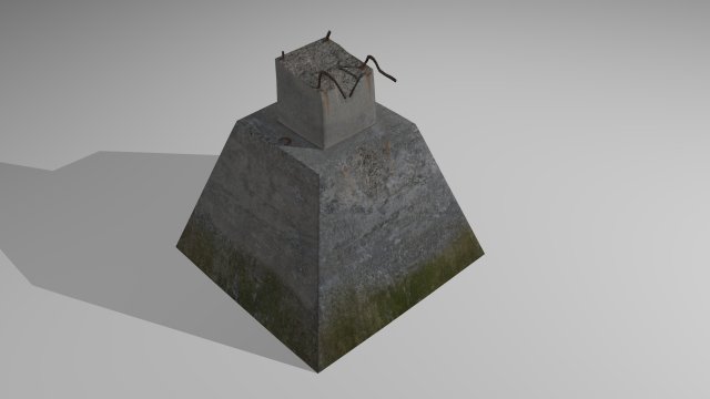 Broken pillar 3D Model