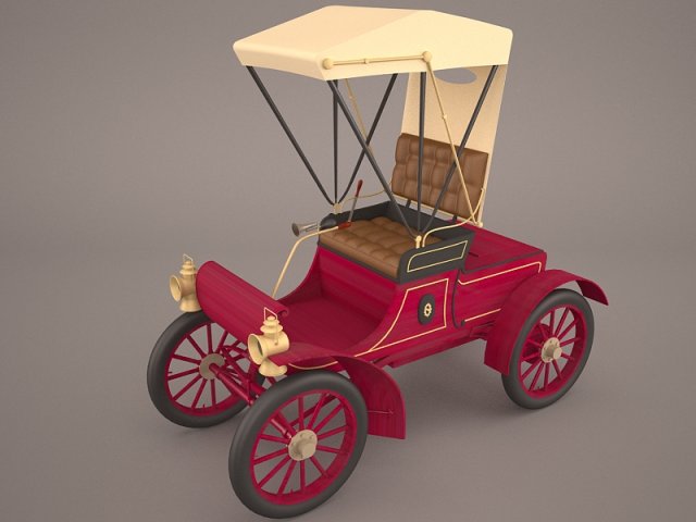 Retro Carriage 3D Model