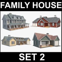 Family House Set2 3D Model
