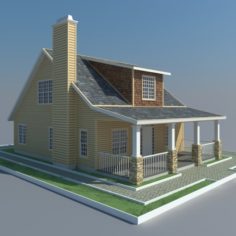 Bungalow House 3D Model