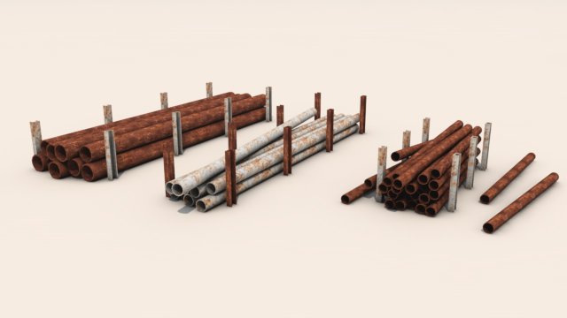 Bundle of pipes 3D Model