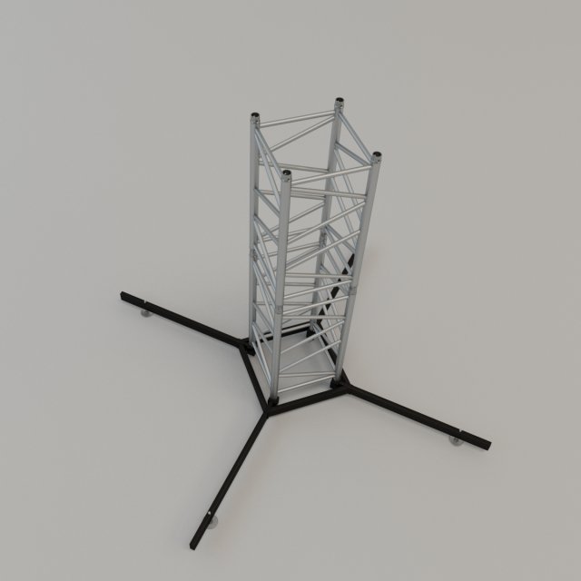 Square stand 52cm 3D Model