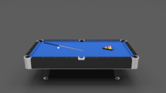 8 Ball Pool Table Blue 3D Model
