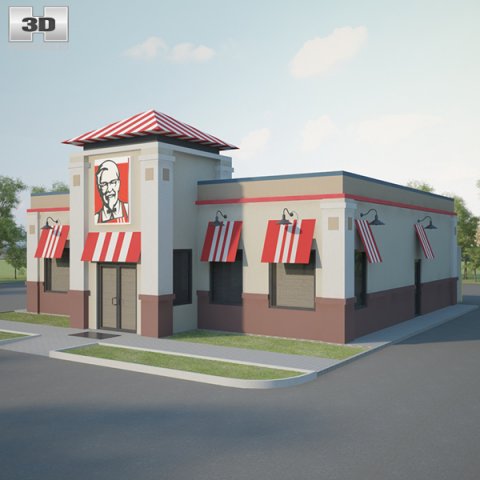 KFC Restaurant 01 3D Model