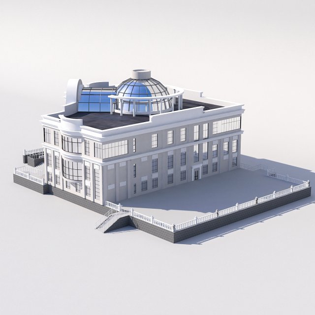 The building of the marriage in the city 3D Model