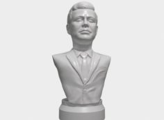 JFK 3D printable portrait bust 3D Model