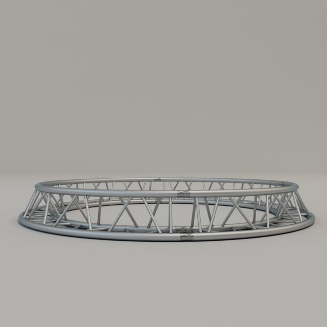 Triangular Circular Truss 30cm R100 3D Model