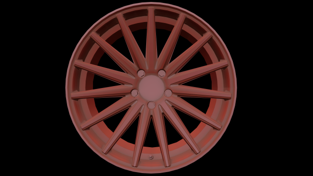 Vossen VFS2 Wheel Low Poly 3D Model