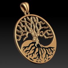 Jewellery pendant tree 3D Model