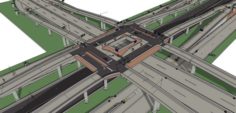 Road and highway model 3D Model