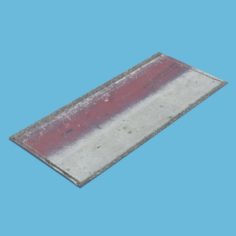 Red Concrete Section 3D Model