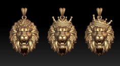Model lion pendants pack 3D Model