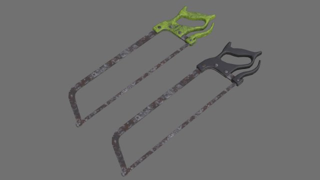 Butcher Hand Saw 1B 3D Model