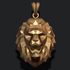 Lion pendant low poly 3D Model