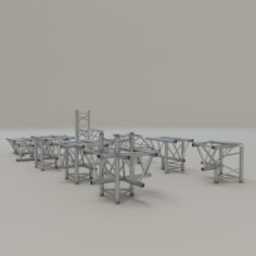Triangular truss 40cm – corner set 3D Model