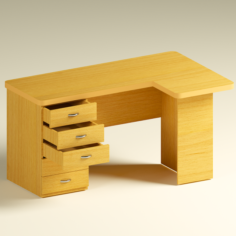 Computer corner table 3D Model