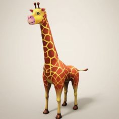 Cartoon Giraffe 3D Model