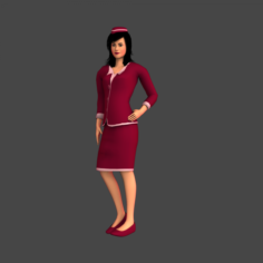 Air Hostess 3D Model
