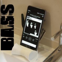 BASS – Bathroom Amplified Smartphone Station – Smartphone docking station 3D Print Model