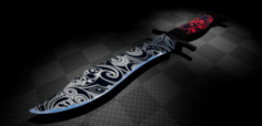 Bowie knife High Poly 3D Model