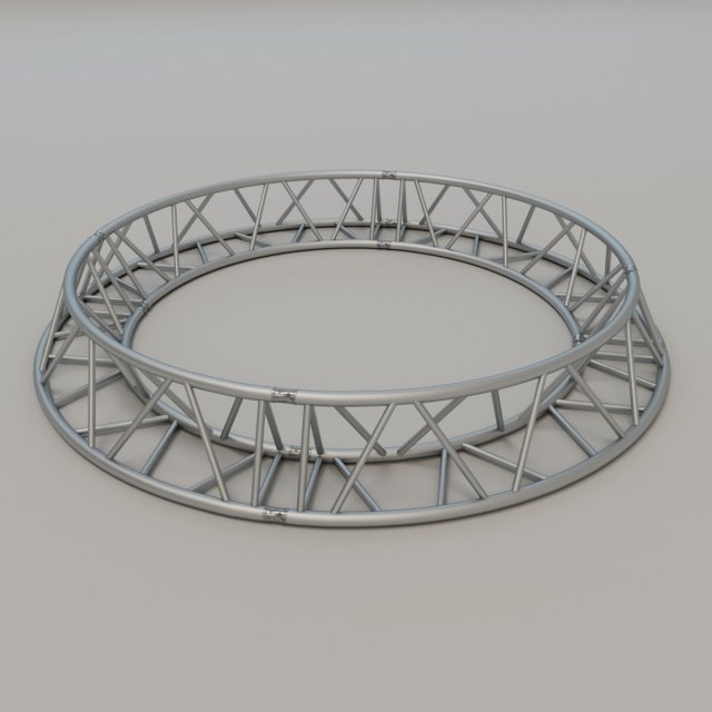 Triangular Circular Truss 40cm R100 3D Model