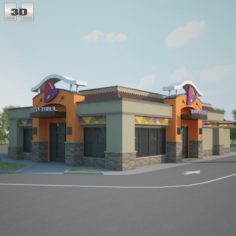 Taco Bell Restaurant 02 3D Model