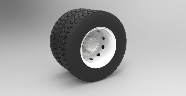 Rear wheel from truck 3D Model