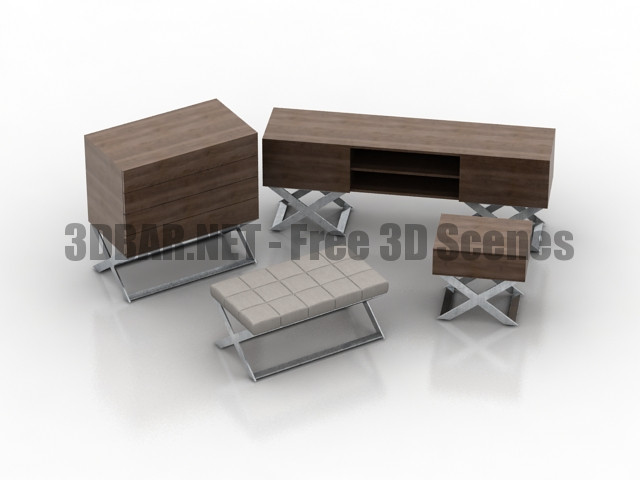 ZEGEN DeLux commode nightstand stool 3D Collection