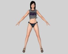 Sexy Bikini Girl 04 3D Model