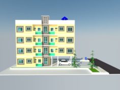 4 floor building 3D Model