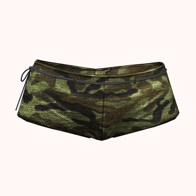 Sexy Green Army Shorts 3D Model