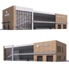 The two-story store with offices on the second floor 3D Model