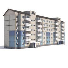 Prefabricated apartment building 3D Model
