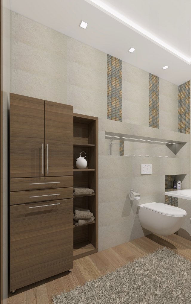 Nice bathroom whit soft carpet 3D Model