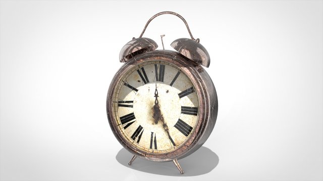 Old alarm Clock 3D Model
