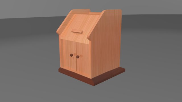 Wooden Pulpit 3D Model