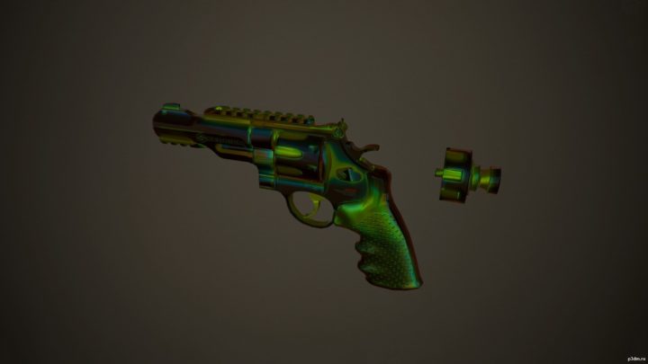 Revolver R8 Радиация 3D Model