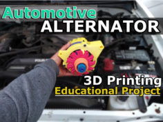 Educational Automotive Alternator 3D Print Model