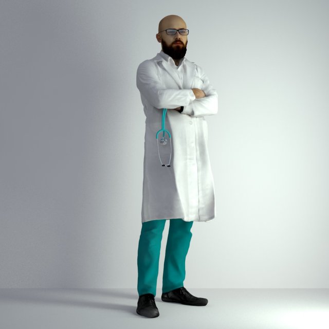3D Scan Man Doctor 026 3D Model