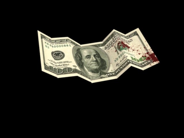 Bloody dollars rigged 3D Model