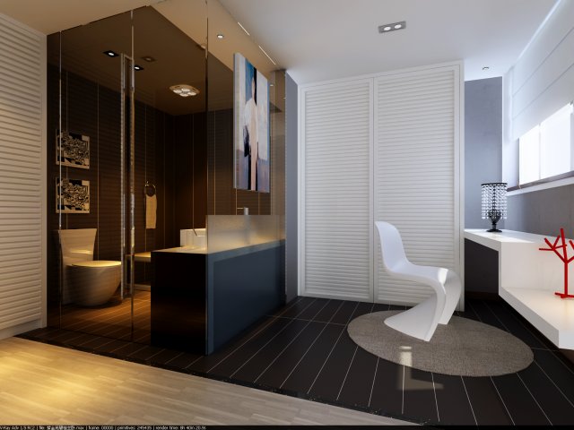 Family fashion bathroom bathroom 1809 3D Model